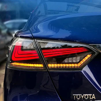 Automobilio Stilius 2018 m. Toyota Camry Žibintai Camry LED Uodega Lempos Galinis Žibintas DRL+Dinaminis Posūkio Signalo+Stabdžiu+Atvirkštinės užpakalinis žibintas 4pcs