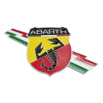 Automobilių Dekoracija Abarth 595 500 695 Fiat 500 124 131 124 Spider Punto 1000 204A Metalo Auto Emblema Decal Eksterjero Dekoras