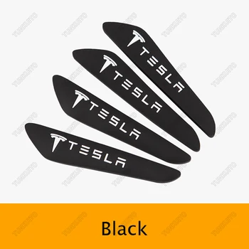 Automobilių Durų Bamperis Raštas PVC Tesla Model 3/S/X Reikmenys, Durų Guard Apsauginė Modelis 3 4 Vienetų / Set