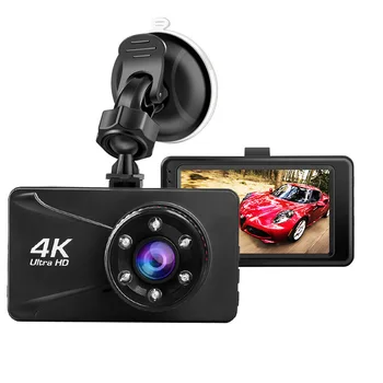 Automobilių DVR kamera brūkšnys Cam 4k 3 Colių 1080P Full HD Brūkšnys Kamera 170 Laipsnių Dashcam Automobilių Naktinio Matymo G-Sensorius Automobilių Fotoaparatas, Diktofonas