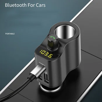 Automobilių Lengvesni Bluetooth Cigarečių Degiklio USB Wireless FM Siųstuvas Automobilinis Įkroviklis BT01 417