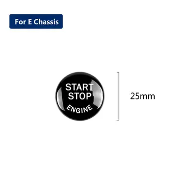 Automobilių stiliaus Start Stop Variklio Mygtuką Perjungti Apdailos Dangtelio Lipdukas Dangtelis Juodas Priedai BMW E90 E91 E60 E84 E83 E71 E72