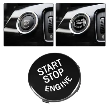 Automobilių stiliaus Start Stop Variklio Mygtuką Perjungti Apdailos Dangtelio Lipdukas Dangtelis Juodas Priedai BMW E90 E91 E60 E84 E83 E71 E72