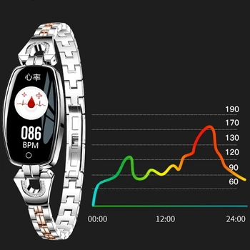 B78 Moterų Smart Watch Širdies ritmo Matuoklis Žingsnis Fitneso Spalva Sn Vandeniui Smart Apyrankę Veiklos Fitness Tracker