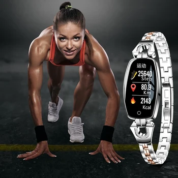 B78 Moterų Smart Watch Širdies ritmo Matuoklis Žingsnis Fitneso Spalva Sn Vandeniui Smart Apyrankę Veiklos Fitness Tracker