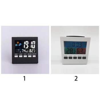 Balso Kontrolė LCD Ekranas Termometras Laikrodžiai Patalpų Drėgmės Stebėti, Elektroninis Skaitmeninis Displėjus, Temperatūros Žadintuvas Kalendorius 16138