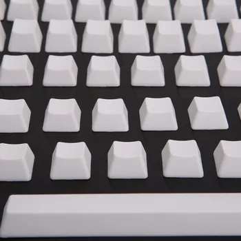 Balta 87Key Klaviatūros Keycap Universalus PBT Keycaps Nustatyti Tuščią Nr. Print 