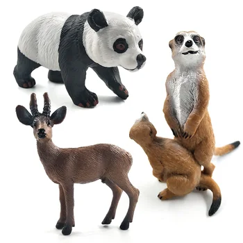 Baltas Krokodilas Panda Šimpanzė gnu Koala Elnias Swan gyvūnų modelio paveikslas statulėlės namų dekoro apdailos reikmenys, žaislai