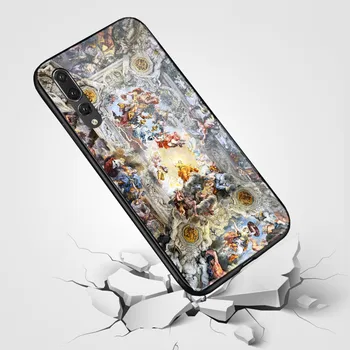 Baroko dailės Freskos religinių už huawei honor v mate p 9 10 20 30 lite pro plus nova 3 4 5 telefono padengti silikono ir stiklo korpuso