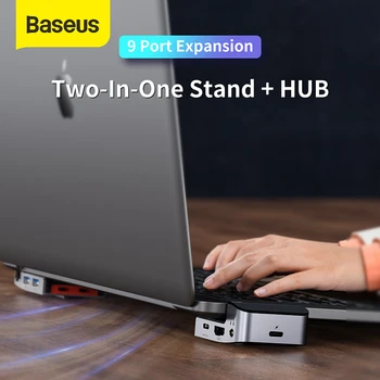 Baseus 9 Port USB C HUB į HDMI Adapteris, skirtas 