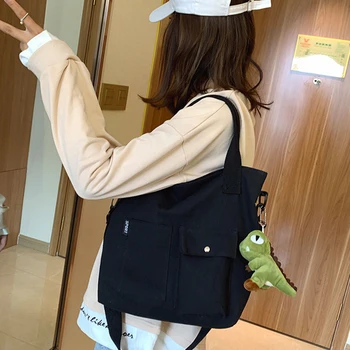 Beibaobao Vieno peties nešiojamų drobė maišelis didelės talpos moterų maišą naujų 2020 m. kolegijos studentas, krepšys moterų CC2377