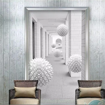 Beibehang Užsakymą didelio masto tapetai freska 3D foto freskomis apvalus kamuolys laiptai kambarį prieškambario įėjimo 3d tapetai