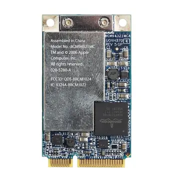 Belaidžio Adpter Kortelės Wifi Mini PCI-E WLAN Broadcom BCM94321MC BCM94321 wireless-N 802.11 a/b/g/n 300Mbps Apple MacBook nešiojamas kompiuteris