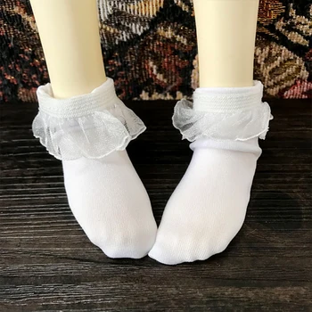 BJD kojinės mielas baltas nėrinių kojinės 1/3 1/4 BJD doll Giant baby doll kojinės lėlės priedai trumpos kojinės