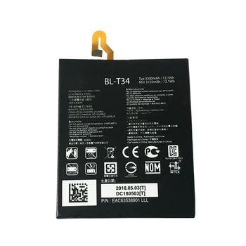 BL-T34 Telefono Baterija LG V30 V30+ V30A H930 H932 LS998 3300mAh Pakeitimo Baterijos AAA Kokybės