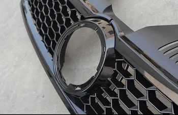 Blizgus/matinis juodas dažytos Honeybomb stiliaus ABS lenktynių automobilių kėbulo priekinės grotelės Volkswagen CC 2013-2018 m., pakeičiant tipą