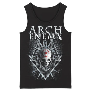 Bloodhoof Arch Enemy Sunkaus Metalo Deathcore Roko Kieto Metalo vyrų top juoda tankų Azijos Dydis