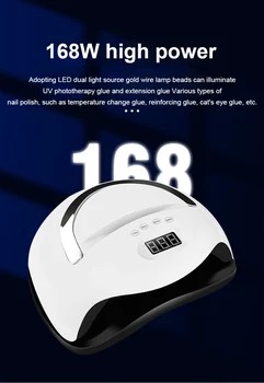 BLUEQUE 168W UV LED Lempa Nagams DryerIce Lempos Manikiūro Gelio Nagų Lempa Džiovinimo Lempa Gelio Lako, mobiliojo telefono laikiklis