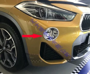 BMW X2 F39 2018 2019 ABS Chrome Priekiniai Rūko Šviesos Lempos Dangtelio Apdaila Liejimo Bezel Garnyras Lipdukas