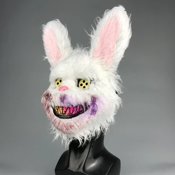 Bunny Triušiai Kaukė Helovinas Šalis Pliušinis Kiškis Creepy Baisu Kaukė Saugūs, Netoksiški, Kvėpuojantis Kaukė Siaubo Fancy Dress Kostiumai