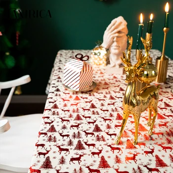 CANIRICA Kalėdinė Staltiesė Aukso staltiesė Kalėdų Stalo Kalėdų Dekoracijas Namų Tapete Stačiakampio formos Mantel