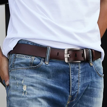 CARTELO Vyrų odos lydinio pin buckle diržas, džinsai mados verslo karvė natūralios odos vyriški jaunimo prabangus retro klasikiniai diržai