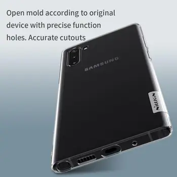 Case For Samsung Galaxy Note 10 10+ Nillkin Pobūdžio minkštos TPU silikono aišku, Skaidrus galinis Dangtelis Atveju 