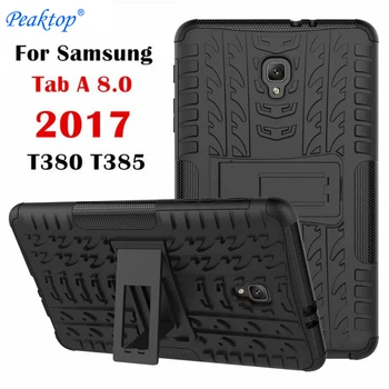 Case For Samsung Galaxy Tab 8.0 2017 A2S T380 T385 SM-T380 Tablet Atveju TPU+PC Sunkiųjų Šarvų Atveju Hibridas Patikima Guma
