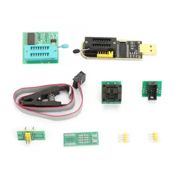 CH341A USB Programuotojas + SOP8 Test Clip + 1.8 V Adapteris + SOP8 į DIP8 Konverteris Modulis CH341A 24 25 Serija Programuotojas 18548