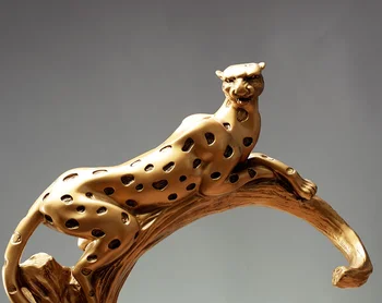 Cheetah Statulėlės Vyno Laikiklis Dekoratyvinis Dervos Leopard 