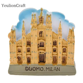 Chzimade Milano Katedra 3D Derva, Šaldytuvas Magnetai, Šaldytuvas Lipdukas Kelionės Dovana Suvenyras Namų Puošybai