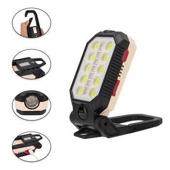 COB Lankstymo Darbo Lemputė USB Įkraunamas LED Žibintuvėlis Automobilių Tikrinimo Lempą Vandeniui Kempingas Žibintų Magnetas Dizainas