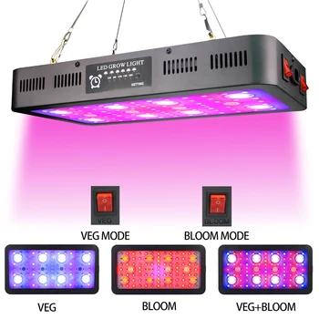COB LED Grow Light Visą Spektrą 2400W Dual Chip Laikas Augti Lempos, skirtos Šiltnamio efektą sukeliančių Patalpų Augalų Daržovių Bloom Jungikliai