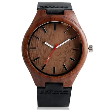 Cool Žiūrėti Dizaino Gamtos Medienos Laikrodžiai Naujų Medinių Laikrodis Paprasta Bambuko Natūralios Odos Dirželis Vyrai Moterų Relojes Unisex