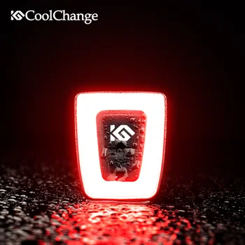 CoolChange Dviračių Nuoma Galinis Žibintas atsparus Vandeniui LED USB Chargable Kelių Kalnų Dviračių Ciklo Šviesos Saugos Naktį Dviračių Priedai