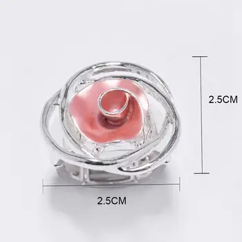 Cring Kokosų 2020 M. Geriausiai parduodamų Klasikinis Rožių Žiedų Formos Žiedai Moterims, Moteriška Mada Sidabro Spalvų Papuošalai Dovanų Didmeninės Žiedas