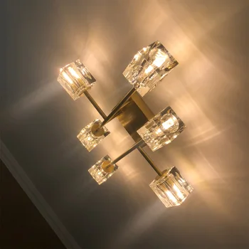 Crystal lempų gaubtų lubų šviesos kambarį žalvario lubų lempos, valgomasis, Virtuvės šviestuvas led lubų šviestuvai, miegamojo apšvietimas