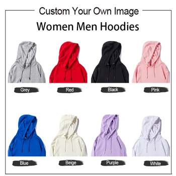 Custom Hoodies Moterų ir Vyrų populiarus Drabužių 2019 Atsitiktinis Karšto Pardavimo Hoodies Pasirinktinis Vaizdo Medvilnės palaidinukė Plius Dydis 8 Spalvos