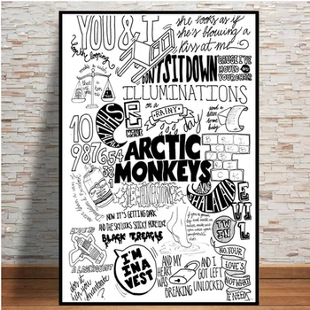 Dainininkas Žvaigždžių Plakatų ir grafikos Arctic Monkeys Klasikinio Garsaus Muzikos grupės Drobė Paveikslų, Namų Dizainas, Tapyba Ant Sienos