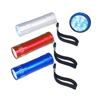 Daug 10vnt LED Žibintuvėlis Nemokamai Logotipą Skatinimo dovana Šviesos Super Šviesus 9 Lempučių Žibintuvėlis Asmeninį Givenaway Baterija