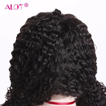Daug Brazilijos Giliai Garbanotas 360 Nėrinių Priekinės Žmogaus Plaukų Perukai Remy Plaukų Perukas Natūralus Juodas Moterims Valsčiaus Su Kūdikio Plaukų 8