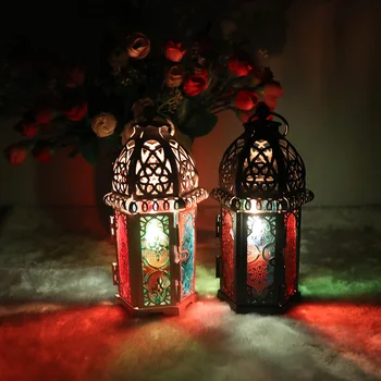 Derliaus Maroko Dekoro Žibintai Vėjo Žvakių Laikikliai Tuščiaviduriai Žvakidė Kabinti Candle Lantern Vestuvių Namų Dekoro Šviesos