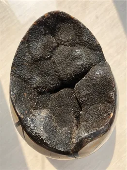 DHX SW natūralių akmenų ir mineralų didelis gražus drakonas septarian geode kiaušinių aplink 1KG namų puošybai labai geros kokybės