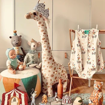 Didelis Dydis Modeliavimo Žirafa, Pliušiniai Žaislai, Minkšti Gyvūnų Žirafa Miega Lėlės Gimtadienio Dovana Vaikams Žaislas