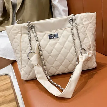 Didelis Pečių Krepšiai Moterų 2021 Naujų Didelių Shopper Bags Nailono Prekės Crossbody Krepšys Moterims Prabanga Rankinės Drobės Peties Piniginės