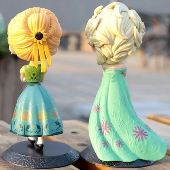 Disney Elsa Anna Princesė Veiksmų Skaičiai Pyragas Apdaila Užšaldyti Animacinių Filmų Lėlės Tortas Topper Vaikams Gimtadienio Pyragas Apdaila