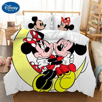 Disney Vaikams, 3D patalynės komplektas Antklodžių užvalkalus Užvalkalai patalynės komplektai Vaikams, cartoon Mickey Minnie mouse Minkštas Mielas lova rinkinys dovanų 21990