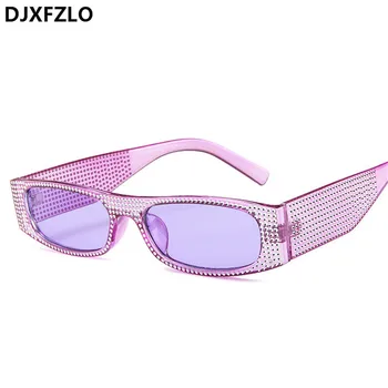 DJXFZLO 2021 Karšto Akiniai nuo saulės moterims prekės ženklo dizaineris Mažas kvadratas mados saulės akiniai Retro vakaras akinius sienos mėlynos jūros UV400