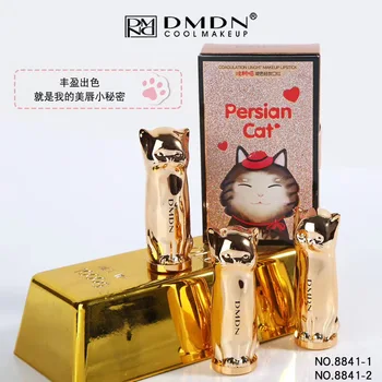 DMDN drėkinamasis lūpų pieštukas mielas persion katė stiliaus ilgalaikis, vandeniui seksuali raudonos, oranžinės matinės lūpų, tatuiruotės MA065