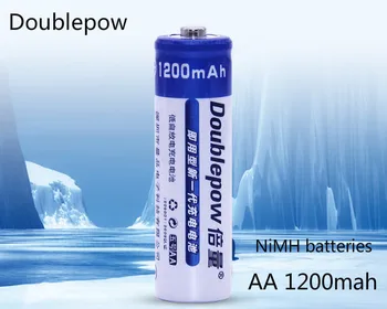 Doublrpow AA 1200 mah įkraunamos baterijos nuotolinio valdymo pele pele AA NiMH baterijos; baterijos